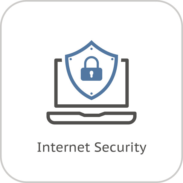 网络安全图标。平面设计。图片下载