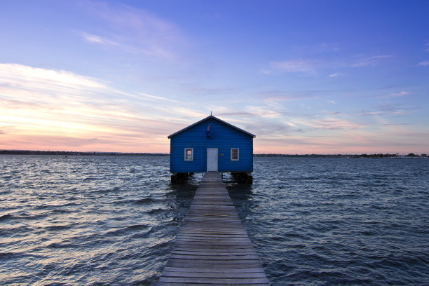 克劳利船棚，珀斯，西澳大利亚图片下载