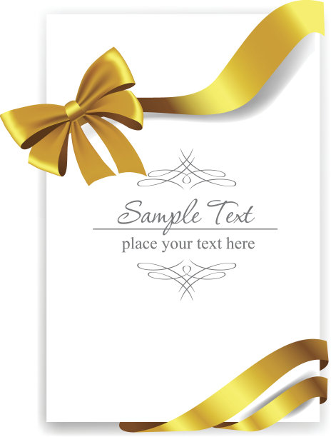 带丝带的金礼物蝴蝶结图片下载