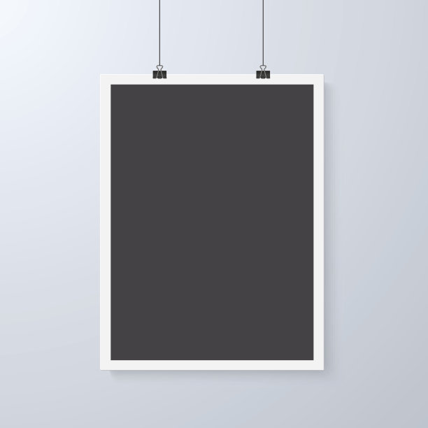 矢量模型的海报。现实向量EPS10黑纸海报o图片下载