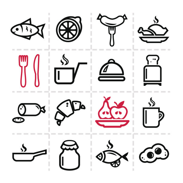 简约食物图标合集图片下载