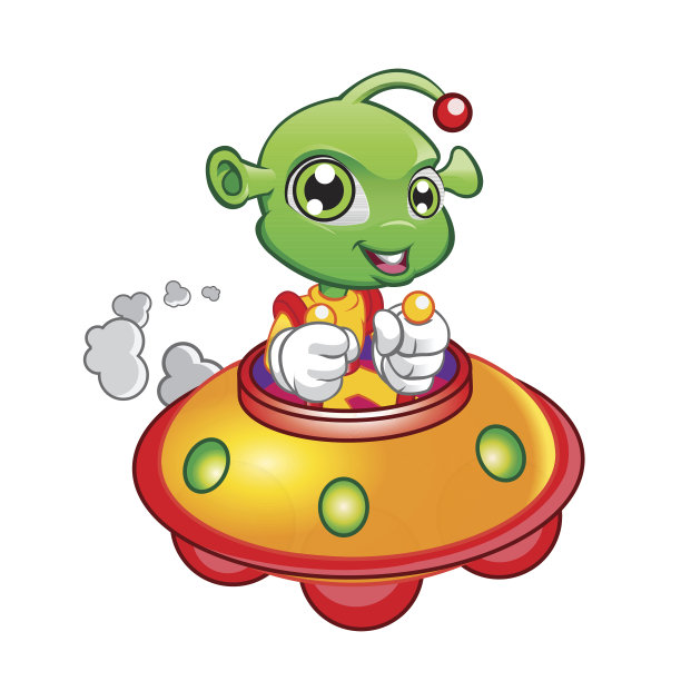 外星人驾驶宇宙飞船的插图图片下载