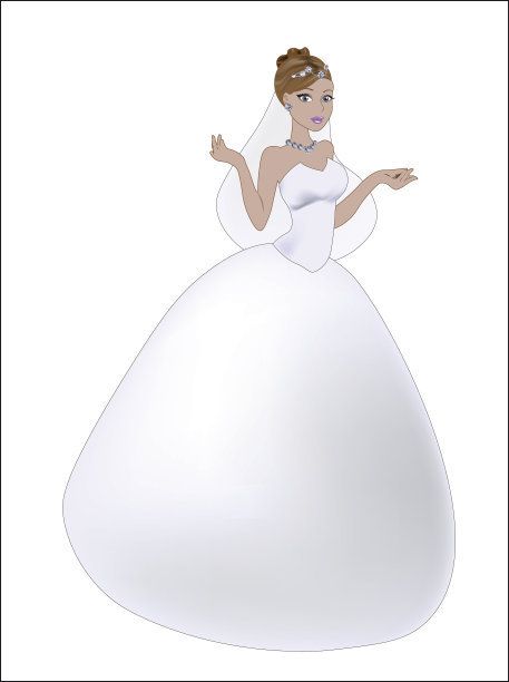 穿着白色婚纱的新娘图片下载