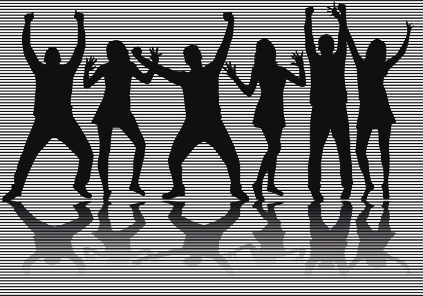 跳舞的人的轮廓图片下载