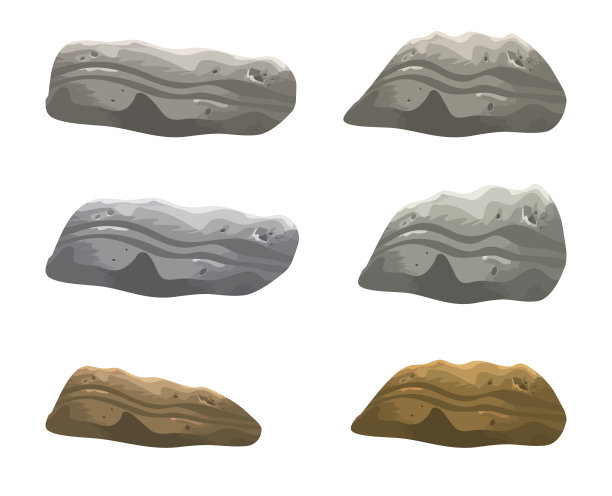 石头、石头矢量符号、图标设计。图片下载