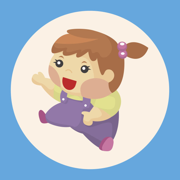 家庭女孩角色主题元素图片下载