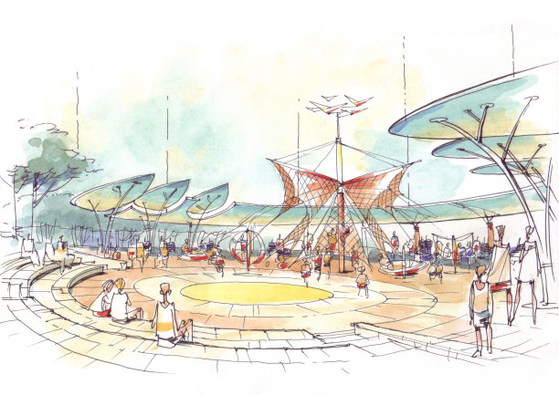 城市操场建筑图图片下载