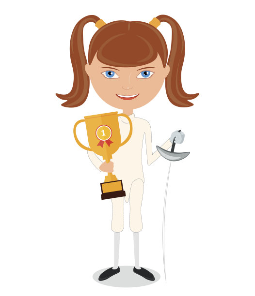 击剑女子获胜图片下载