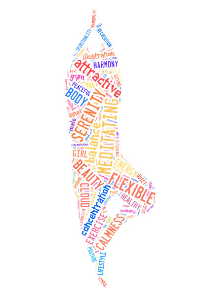 一个做瑜伽姿势的男人的形状图片下载