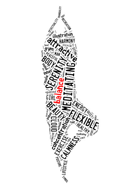 一个做瑜伽姿势的男人的形状图片下载