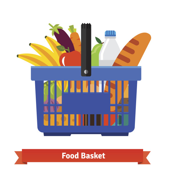 满满一篮子健康的有机新鲜食品图片下载