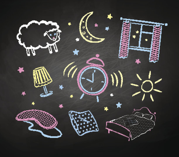 睡前用粉笔画素描。图片下载