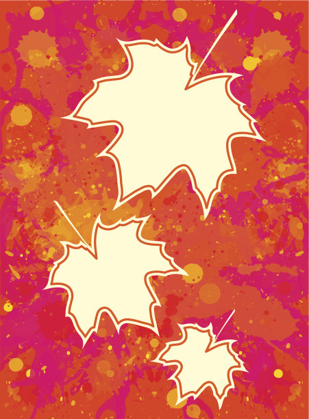 枫叶的油漆背景素材图片