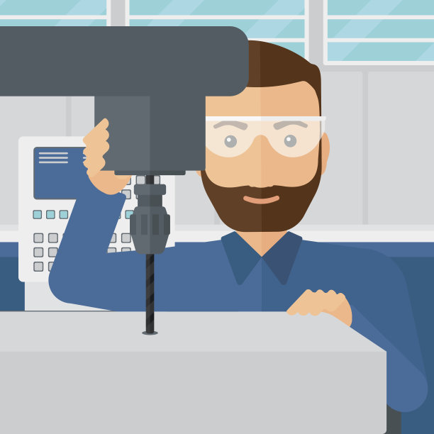 人与镗床工作图片下载