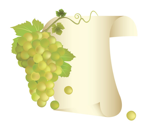 葡萄和纸卷轴图片下载