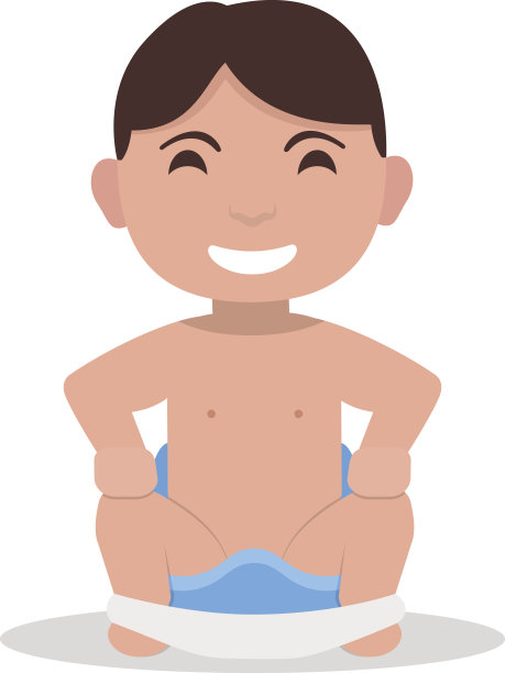 矢量卡通小男孩坐在一个儿童壶上图片下载