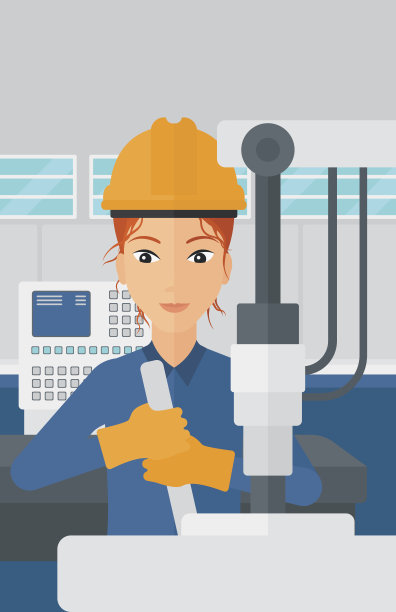 从事工业设备工作的妇女图片下载