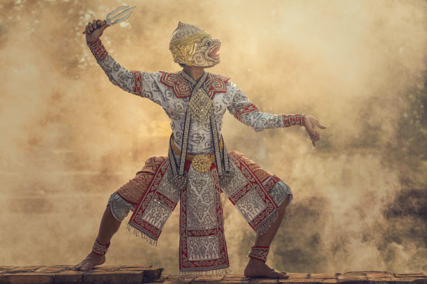 孔明，哑剧表演泰国动作，一种泰国语图片下载