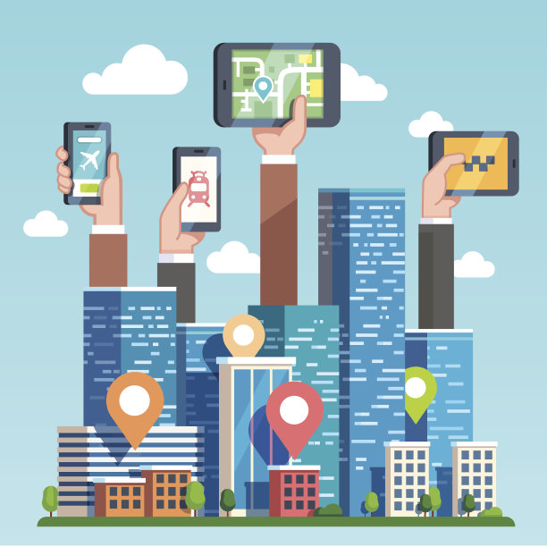 城市区域gps地图导航设备图片下载