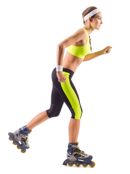 滑旱冰的小女孩图片下载