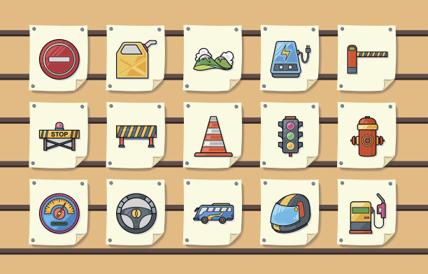 交通和标志图标集，第10集图片下载