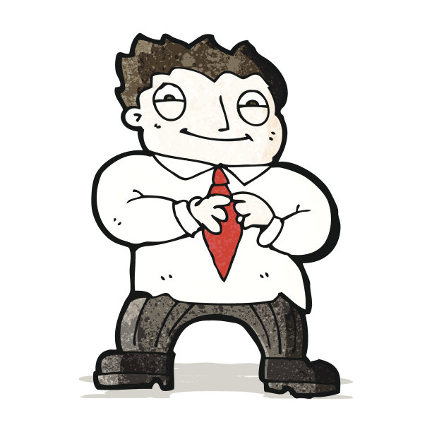 卡通兴奋的商人图片下载