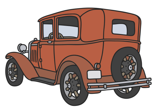 复古红车图片下载