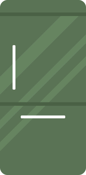 现代冰箱、厨房用具、冷冻机、家用冰箱、电平板矢量图片下载