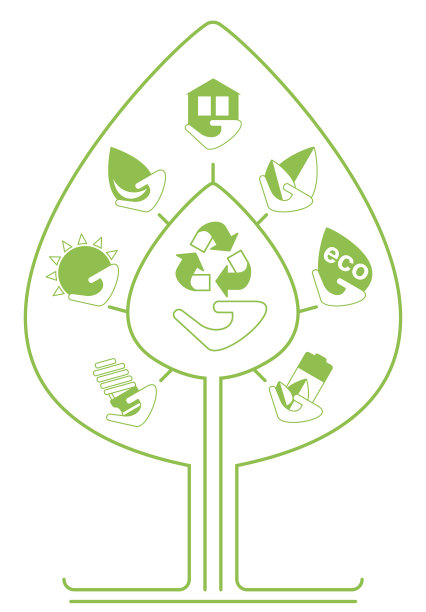 一组环境图标树图片下载