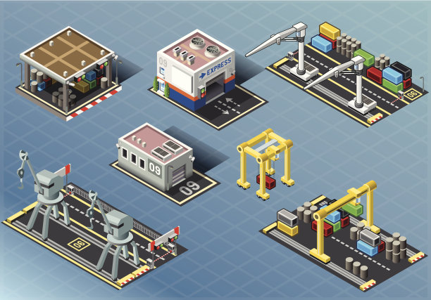 等距集合的存储建筑图片下载