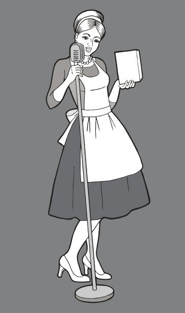 美丽的复古的家庭主妇图片下载