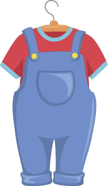 矢量插图的孩子的衣服素材图片