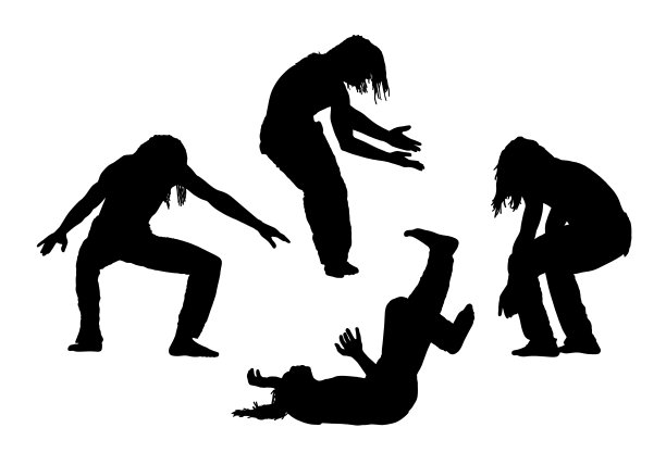 动态人物的剪影图片下载