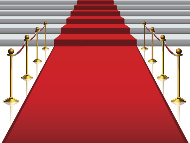 铺红地毯的楼梯图片下载