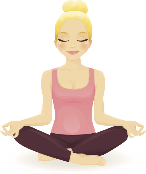 年轻女子在练习莲花式瑜伽图片下载