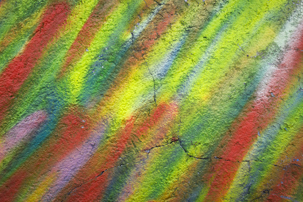 墙上的彩色笔触图片下载