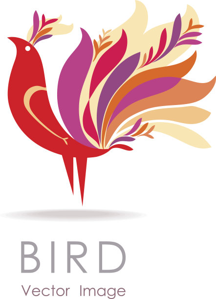 美丽的鸟。矢量信号。图片下载