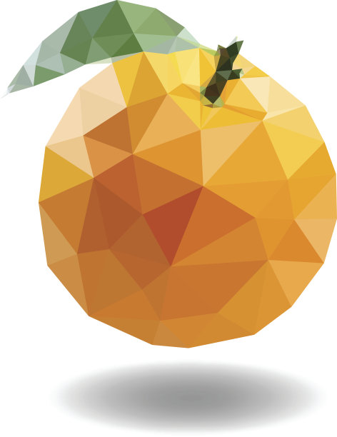 多边形橙色图片下载
