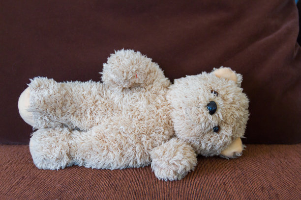 沙发上的玩具熊图片下载