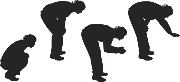 一个人的矢量剪影。图片下载