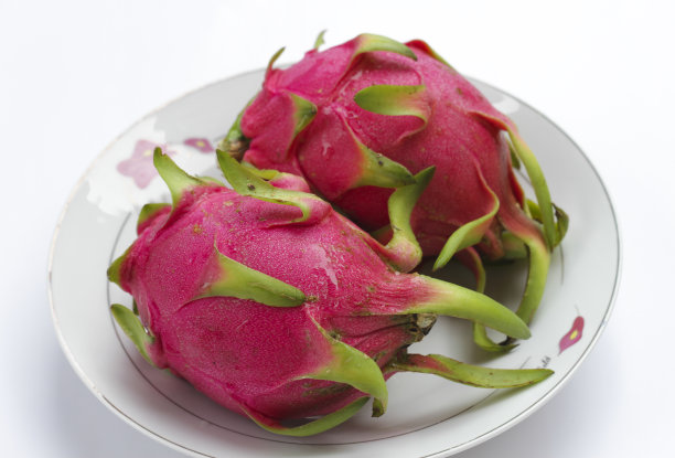 火龙果或火龙果在白色背景下分离图片下载