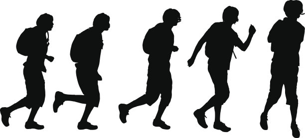 一个人的矢量剪影。图片下载