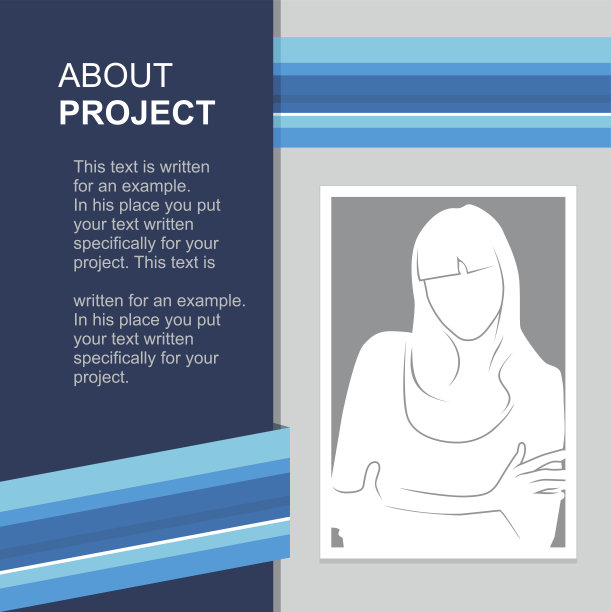 打印模板与照片插入。矢量图图片下载