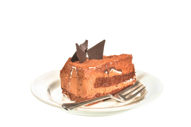 巧克力蛋糕孤立图片下载