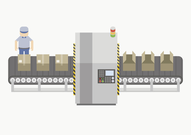 工厂自动化包装和带式输送机，图片说明图片下载