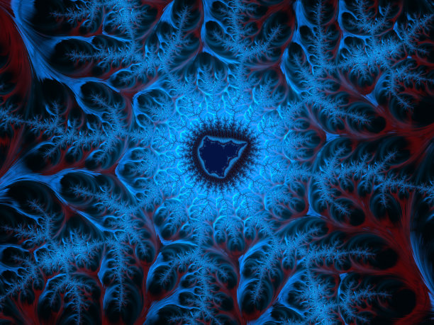 抽象的蓝色背景上的黑洞图片下载