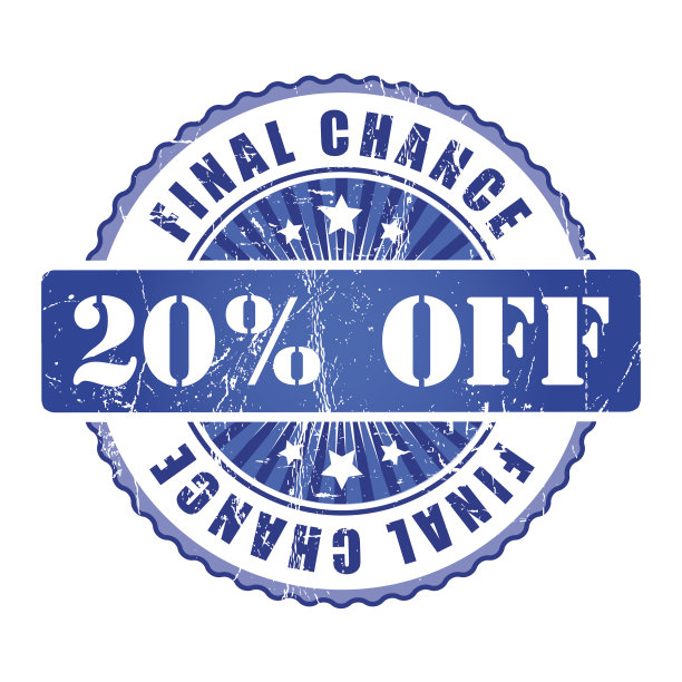 20%最终机会邮票。图片下载
