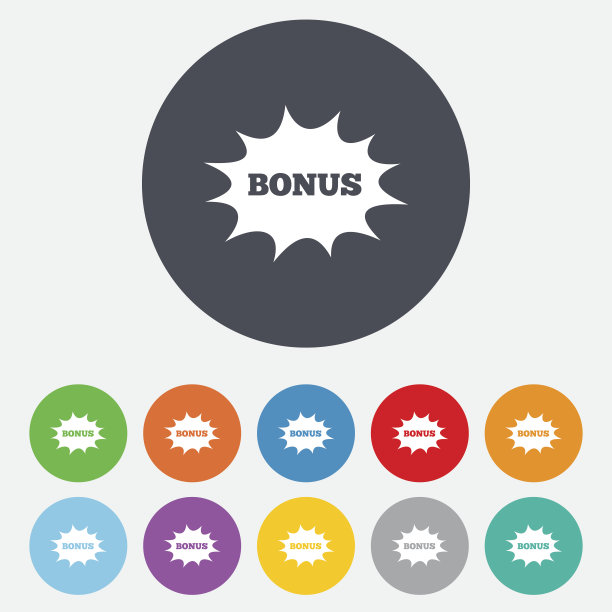 奖金符号图标。爆炸卡通泡泡符号图片下载