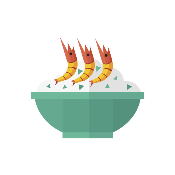 米和虾载体黄色图片下载