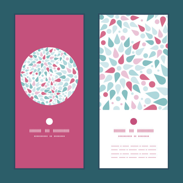 向量抽象彩色滴垂直圆形框图案邀请问候图片下载